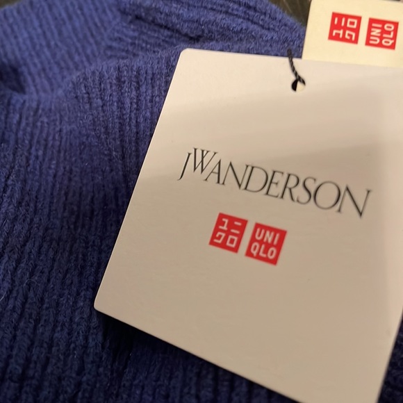 NWT New w/ Tag Men's UniqloxJW Anderson Blue Abstract Print Turtleneck Sweater - Picture 9 of 13